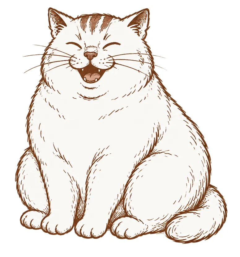 Fat, la mascota de Mullenito, un gato gordito y adorable